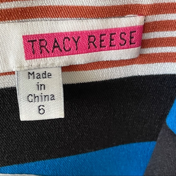 Anthro Tracy Reese Boardwalk Striped Sleeveless Silk Blend Dress - Picture 6 of 15